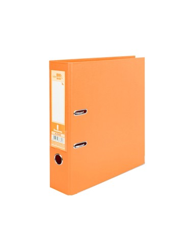 ARCH.PAL.LIDERPAPEL C.FORRADO DIN A4 NARANJA C/RADO LOMO 75 MM