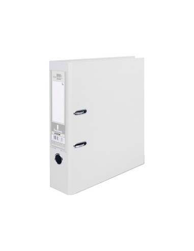 ARCH.PAL.LIDERPAPEL C.FORRADO DIN A4 BLANCO C/RADO LOMO 75 MM