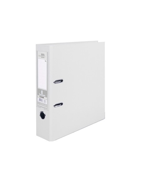 ARCH.PAL.LIDERPAPEL C.FORRADO DIN A4 BLANCO C/RADO LOMO 75 MM