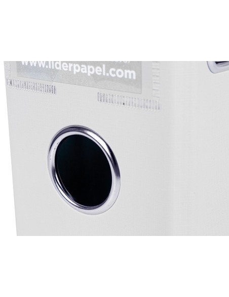 ARCH.PAL.LIDERPAPEL C.FORRADO DIN A4 BLANCO C/RADO LOMO 75 MM