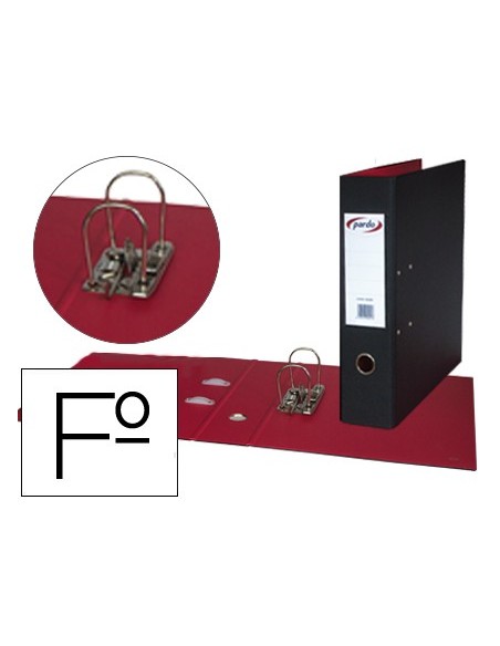 ARCHIVADOR PALANCA PARDO FL. PLASTICO RADO LOMO 70MM NG.