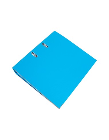 ARCH.PAL.LIDERPAPEL C.FORRADO DIN A4 CELESTE C/RADO LOMO 75 MM