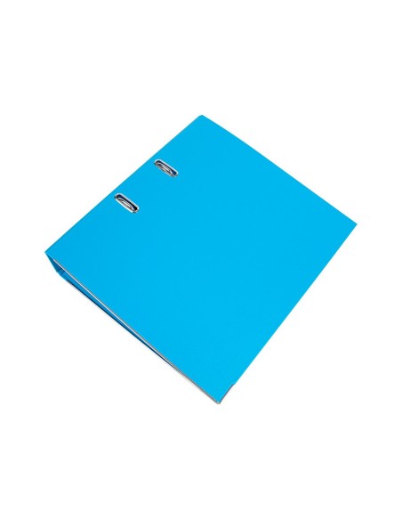 ARCH.PAL.LIDERPAPEL C.FORRADO DIN A4 CELESTE C/RADO LOMO 75 MM