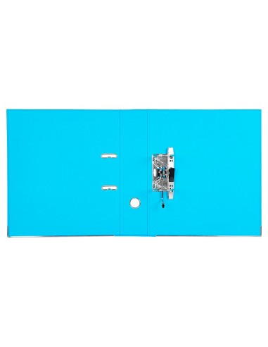 ARCH.PAL.LIDERPAPEL C.FORRADO DIN A4 CELESTE C/RADO LOMO 75 MM