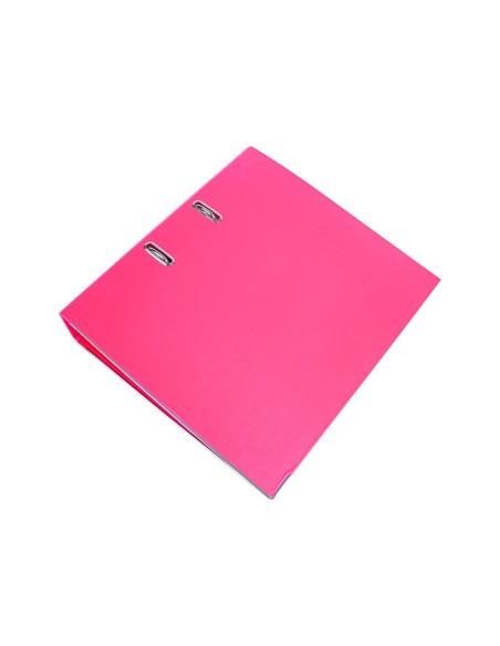 ARCH.PAL.LIDERPAPEL C.FORRADO DIN A4 ROSA C/RADO LOMO 75 MM