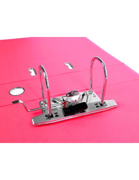 ARCH.PAL.LIDERPAPEL C.FORRADO DIN A4 ROSA C/RADO LOMO 75 MM