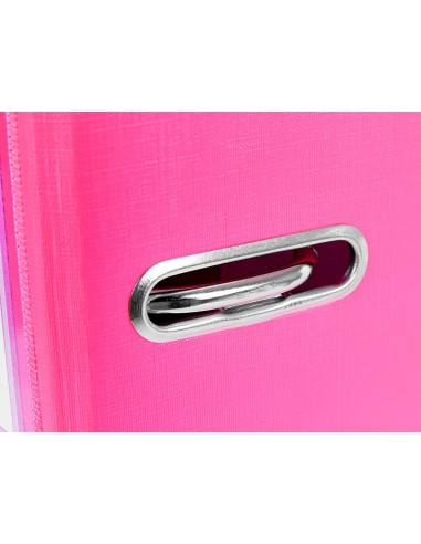 ARCH.PAL.LIDERPAPEL C.FORRADO DIN A4 ROSA C/RADO LOMO 75 MM