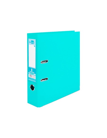 ARCH.PAL.LIDERPAPEL C.FORRADO DIN A4 VERDE CLARO C/RADO LOMO 75 MM