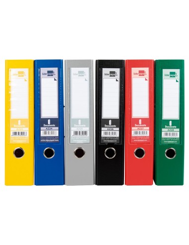 ARCH.PAL.LIDERPAPEL C.FORRADO DIN A4 SURT CLASSIC C/RADO LOMO 75 MM