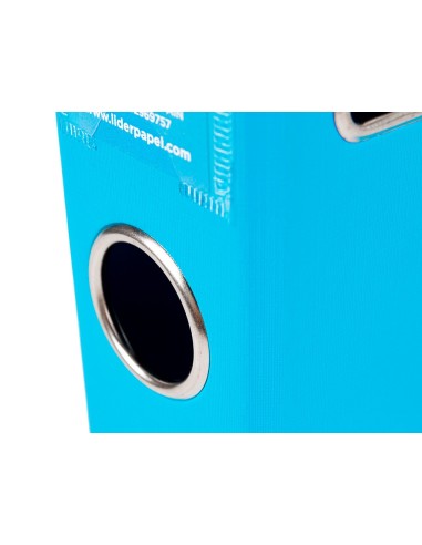 ARCHIVADOR ESTRECHO PALANCA DOCUMENTA A4 PVC RADO LOMO 52MM CELESTE