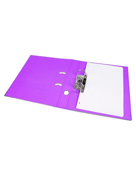 ARCHIVADOR ESTRECHO PALANCA DOCUMENTA A4 PVC RADO LOMO 52MM LILA