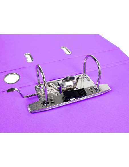 ARCHIVADOR ESTRECHO PALANCA DOCUMENTA A4 PVC RADO LOMO 52MM LILA