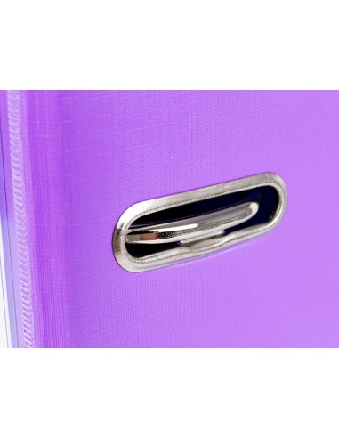 ARCHIVADOR ESTRECHO PALANCA DOCUMENTA A4 PVC RADO LOMO 52MM LILA