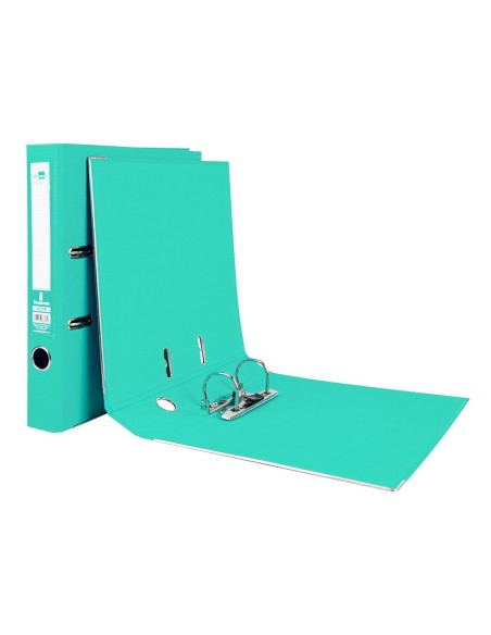 ARCHIVADOR ESTRECHO PALANCA DOCUMENTA A4 PVC RADO LOMO 52MM TURQ.