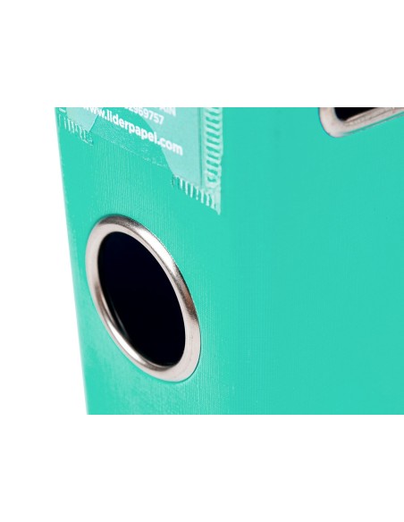 ARCHIVADOR ESTRECHO PALANCA DOCUMENTA A4 PVC RADO LOMO 52MM TURQ.