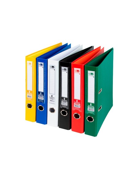 ARCHIVADOR ESTRECHO PALANCA DOCUMENTA A4 PVC RADO LOMO 52MM SURT.