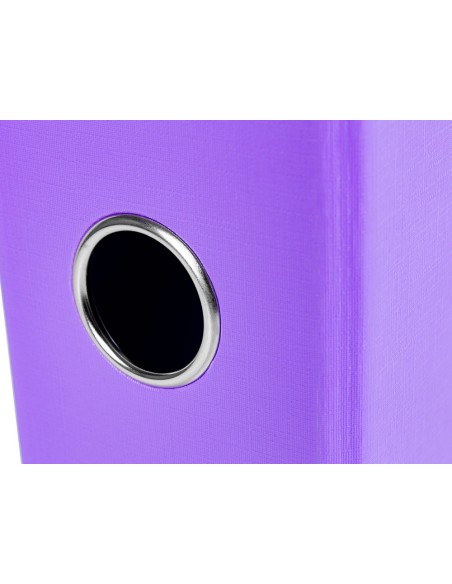 ARCHIVADOR PALANCA LIDERPAPEL FL FORRADO PVC RADO LOMO 75MM LILA