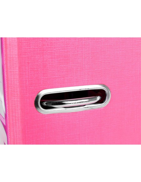 ARCHIVADOR PALANCA LIDERPAPEL FL FORRADO PVC RADO LOMO 75MM ROSA