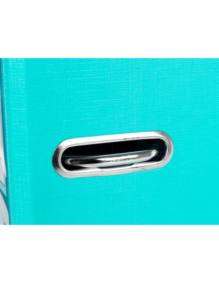 ARCHIVADOR PALANCA LIDERPAPEL FL FORRADO PVC RADO LOMO 75MM TURQ.