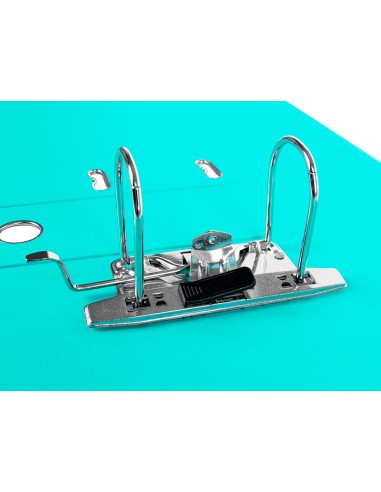 ARCHIVADOR PALANCA LIDERPAPEL FL FORRADO PVC RADO LOMO 75MM TURQ.