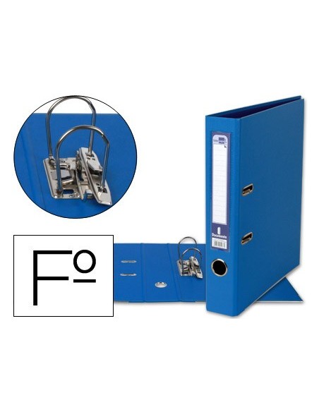 ARCHIVADOR ESTRECHO PALANCA DOCUMENTA FL PVC RADO LOMO 52MM AZ.