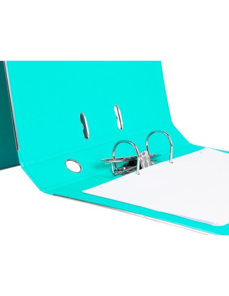 ARCHIVADOR ESTRECHO PALANCA DOCUMENTA FL PVC RADO LOMO 52MM TURQ.