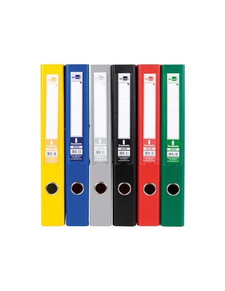 ARCHIVADOR ESTRECHO PALANCA DOCUMENTA FL PVC RADO LOMO 52MM SURT.