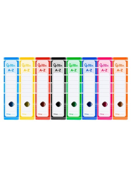 ARCHIVADOR PALANCA FILING SYSTEM A4  FORRADO LOMO 80MM SURT.