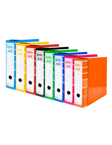 ARCHIVADOR PALANCA FILING SYSTEM A4  FORRADO LOMO 80MM SURT.