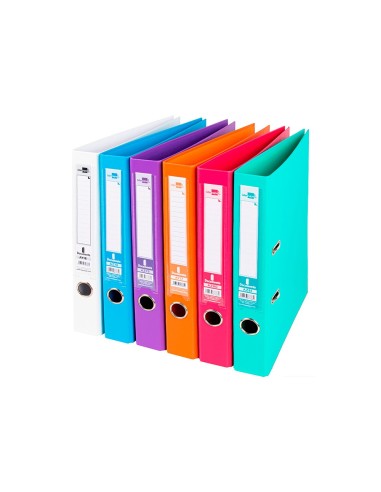 ARCHIVADOR PALANCA DOCUMENTA A4 PVC FORRADO RADO LOMO 52MM SURT.