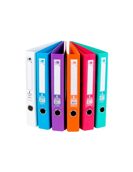 ARCHIVADOR PALANCA DOCUMENTA A4 PVC FORRADO RADO LOMO 52MM SURT.