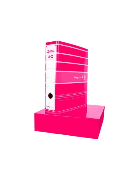ARCH.PALANCA  EL A4 FILING SYSTEM FORRADO SIN RADO L.80MM ROSA