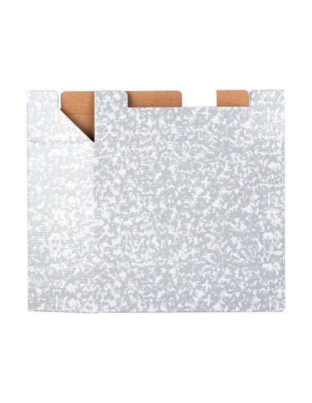 CAJA ARCH.PAL 4º VERTICAL.CARTON JASPEADO GRIS