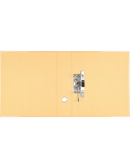 ARCHIVADOR PALANCA A4 FORRADO SIN RADO LOMO 80MM MELOCOTON