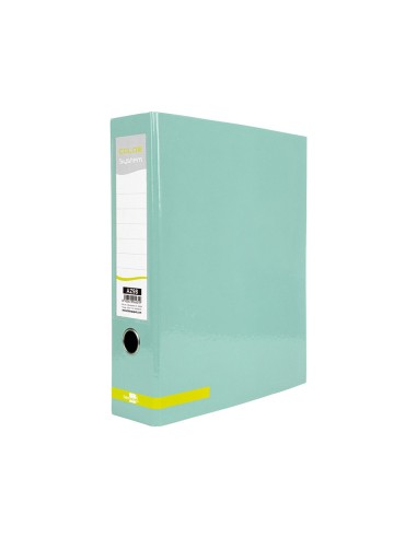 ARCHIVADOR PALANCA A4 FORRADO SIN RADO LOMO 80MM MENTA