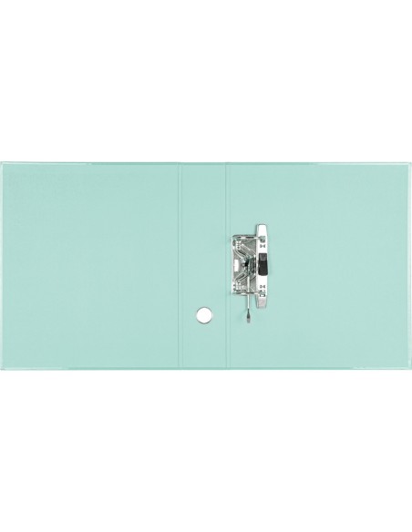 ARCHIVADOR PALANCA A4 FORRADO SIN RADO LOMO 80MM MENTA