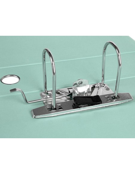 ARCHIVADOR PALANCA A4 FORRADO SIN RADO LOMO 80MM MENTA