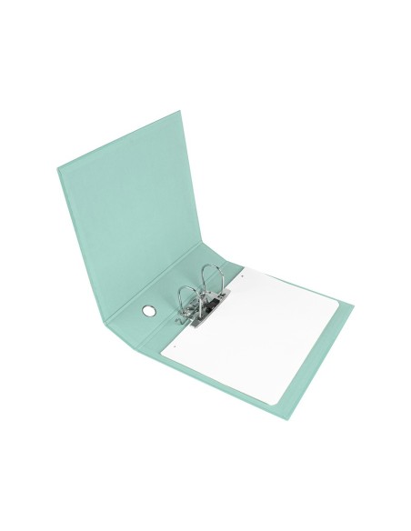 ARCHIVADOR PALANCA A4 FORRADO SIN RADO LOMO 80MM MENTA