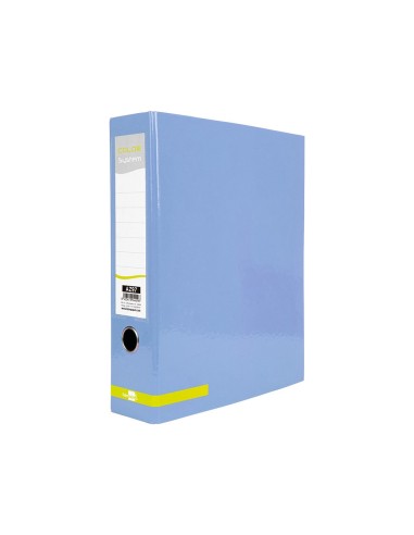 ARCHIVADOR PALANCA A4 FORRADO SIN RADO LOMO 80MM CEL.