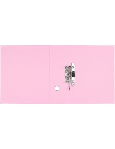 ARCHIVADOR PALANCA A4 FORRADO SIN RADO LOMO 80MM ROSA