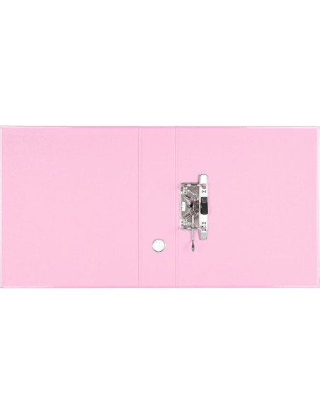 ARCHIVADOR PALANCA A4 FORRADO SIN RADO LOMO 80MM ROSA