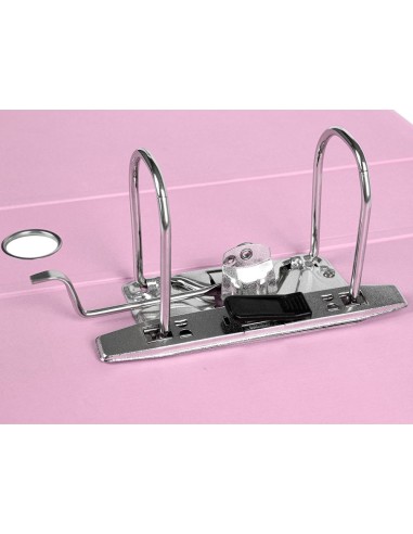 ARCHIVADOR PALANCA A4 FORRADO SIN RADO LOMO 80MM ROSA