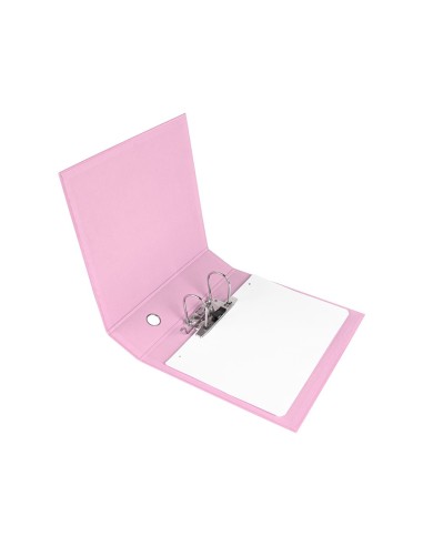 ARCHIVADOR PALANCA A4 FORRADO SIN RADO LOMO 80MM ROSA