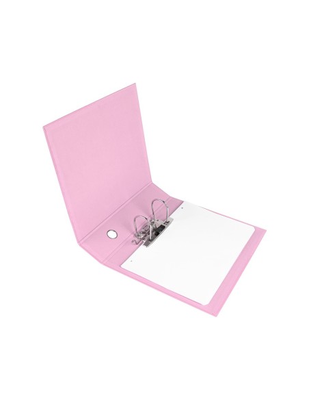 ARCHIVADOR PALANCA A4 FORRADO SIN RADO LOMO 80MM ROSA
