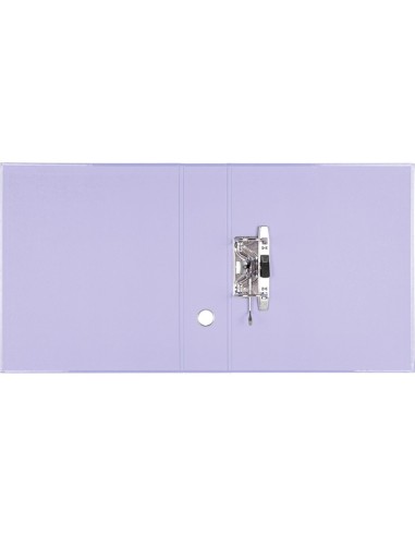 ARCHIVADOR PALANCA A4 FORRADO SIN RADO LOMO 80MM LAVANDA