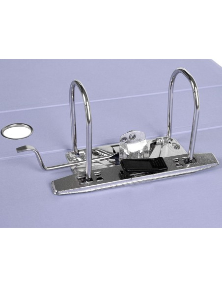 ARCHIVADOR PALANCA A4 FORRADO SIN RADO LOMO 80MM LAVANDA