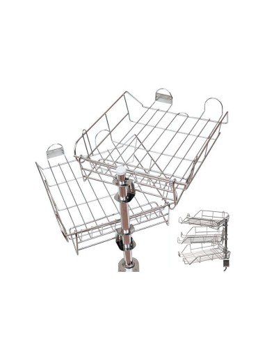 BANDEJA SOBREM.METALICA Q-CON.CROMADA 370X275 MM