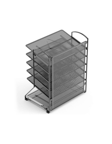 BANDEJA METALICA REJILLA NEGRA 6 BANDEJAS 325X230X390 MM