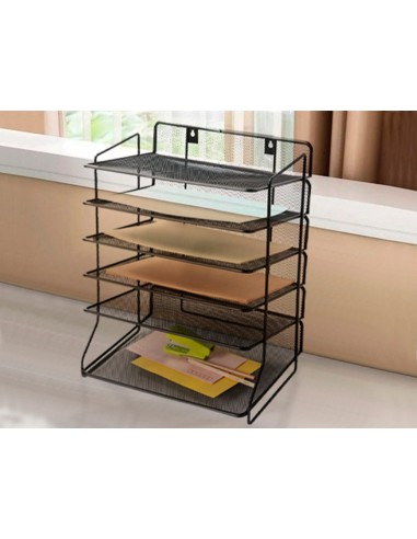 BANDEJA METALICA REJILLA NEGRA 6 BANDEJAS 325X230X390 MM