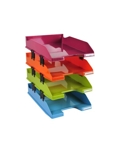 BANDEJA SOBREMESA EXACOMPTA ARLEQUIN SET 4 UD.SURT.346X254X243 MM